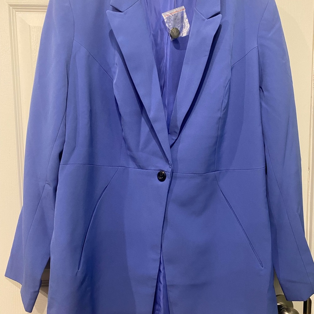 Jessica London Elegant Blue Women's Suit Jacket